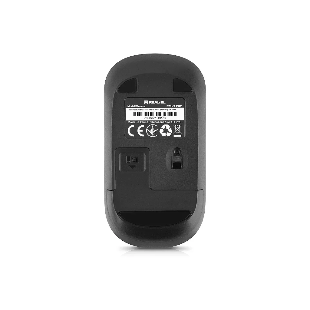 Мышка REAL-EL RM-313W Wireless Black (EL123200042), фото №9