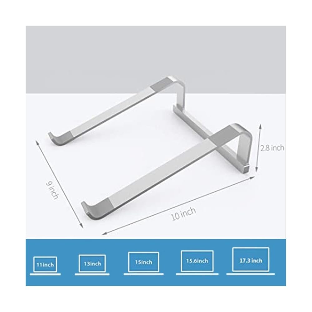 Подставка для ноутбука Настольная, Эргономичная алюминиевая подставка для ноутбука Портативная подставка-охладитель для ноутбука Подходит для большинства ноутбуков от 11" до 17,3" (Серебряная) Держатель для ноутбука, фото №2 Подставка для ноутбука Настольная, Эргономичная алюминиевая подставка для ноутбука Портативная подставка-охладитель для ноутбука Подходит для большинства ноутбуков от 11" до 17,3" (Серебряная) Держатель для ноутбука, фото №2