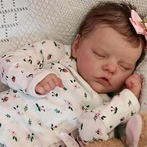 Кукла Zero pam Reborn Lifelike Sleeping Baby Doll 45 см Full Silicone для детей - Фото 1