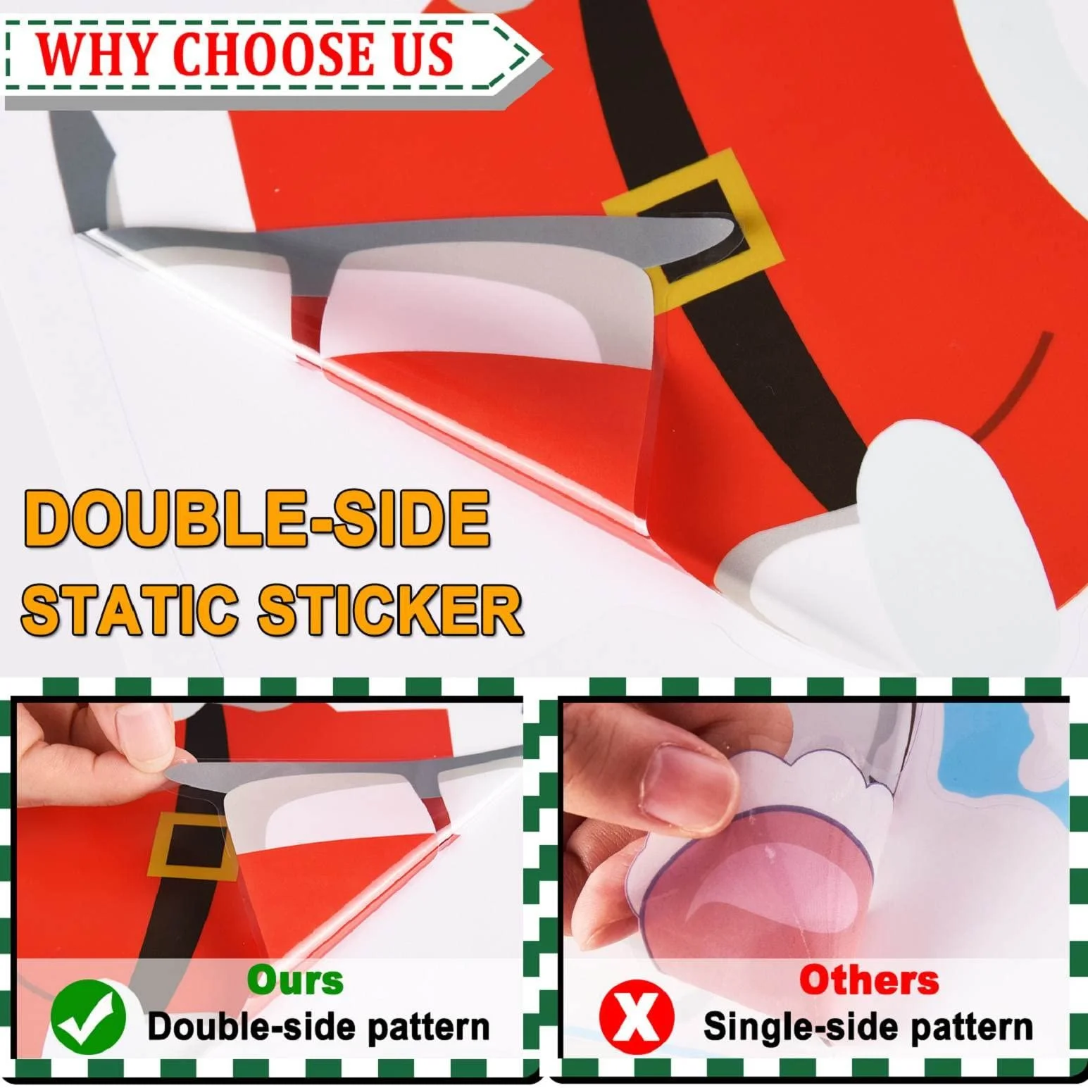 Різдвяна наклейка на вікно heekpek Cute Xmas Вінілова, фото №6