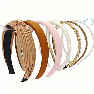 Набор женских обручей на голову из 7 штук. - Фото 1