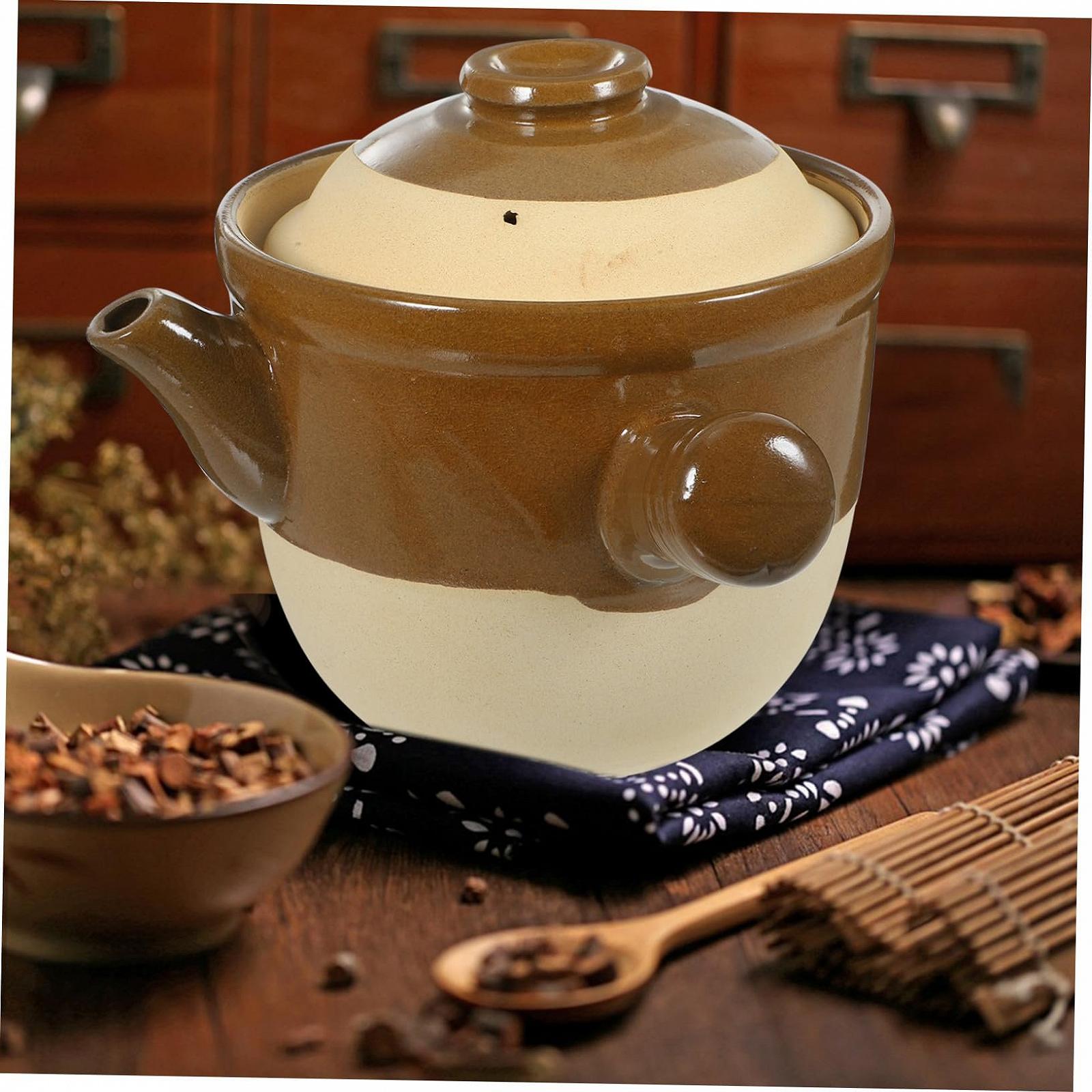 Глиняный горшок Традиционный Термостойкий Антипригарный для лекарств и кухни, фото №3