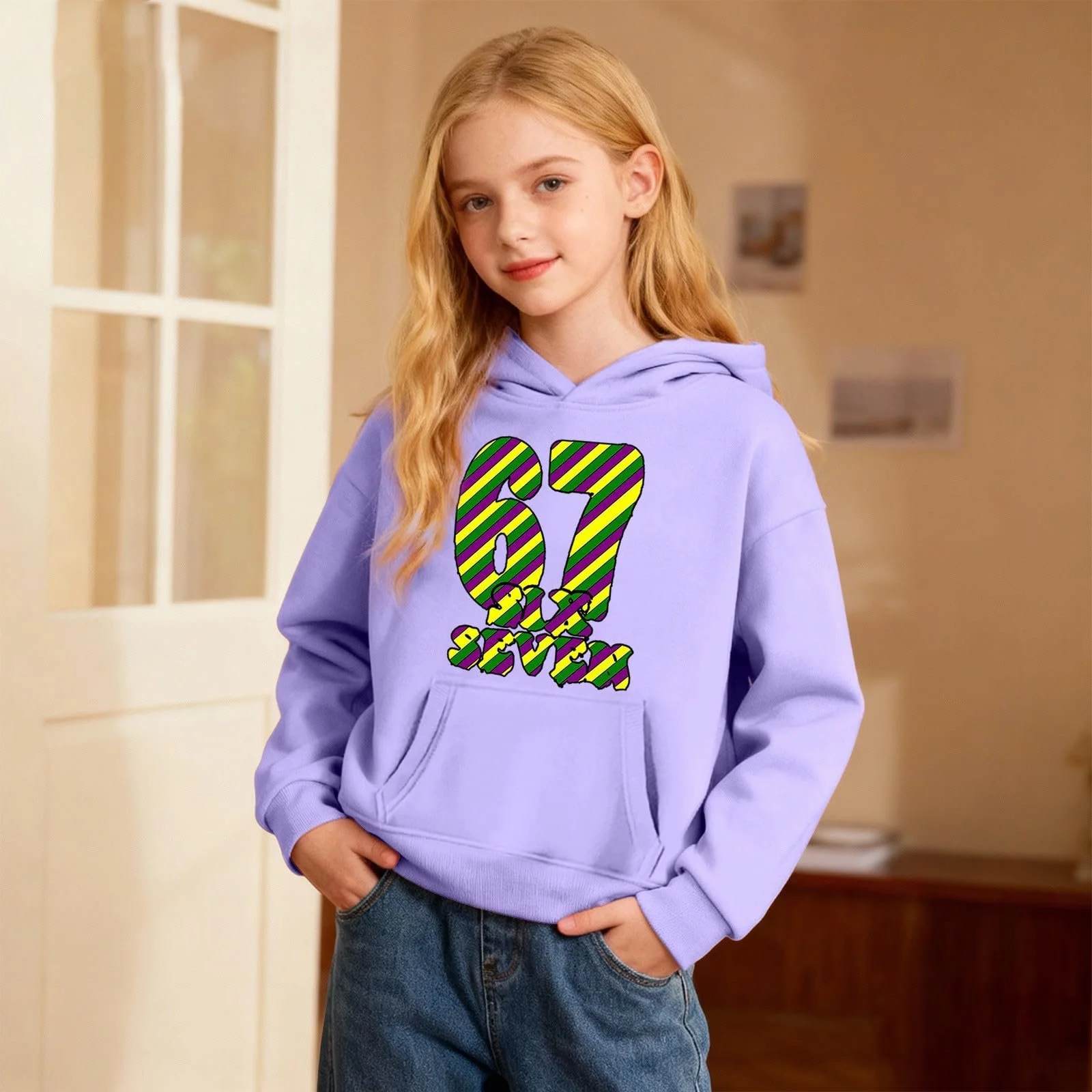 Худи для девочки 67 Серия Pullover Kinder Модель С рисунком Цветной, фото №3