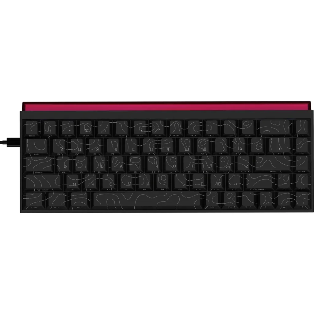 Клавиатура Ajazz NK68 Red Switch USB UA Black (NK68-R-S-B), фото №2