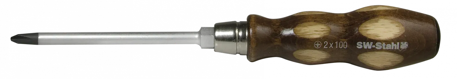 Отвертка с деревянной ручкой SW-STAHL 31001L, крестовая, PH1 x 75 мм, фото №2