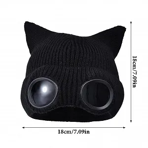 Шапка-біні з окулярами, В'язана synthetic.ua - Фото 1