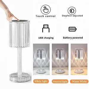 Настільна лампа ZVO Crystal Diamond LED Battery Touch Dimmable 3 Colours synthetic.ua - Фото 1