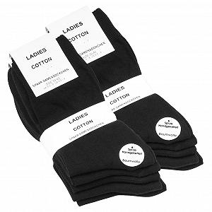 Шкарпетки Cotton Prime 10 пар Жіночі Чорний Бавовна гладка в'язка, ручна обробка synthetic.ua - Фото 1