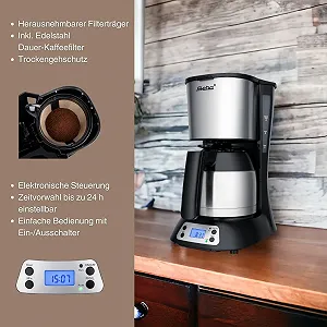 Капельная кофеварка Steba KM F3 Thermo 1 л 8 чашек 900 Вт synthetic.ua - Фото 1