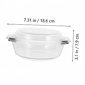 Форма для запекания стеклянная термостойкая с крышкой для духовки и микроволновой печи synthetic.ua - Фото 1