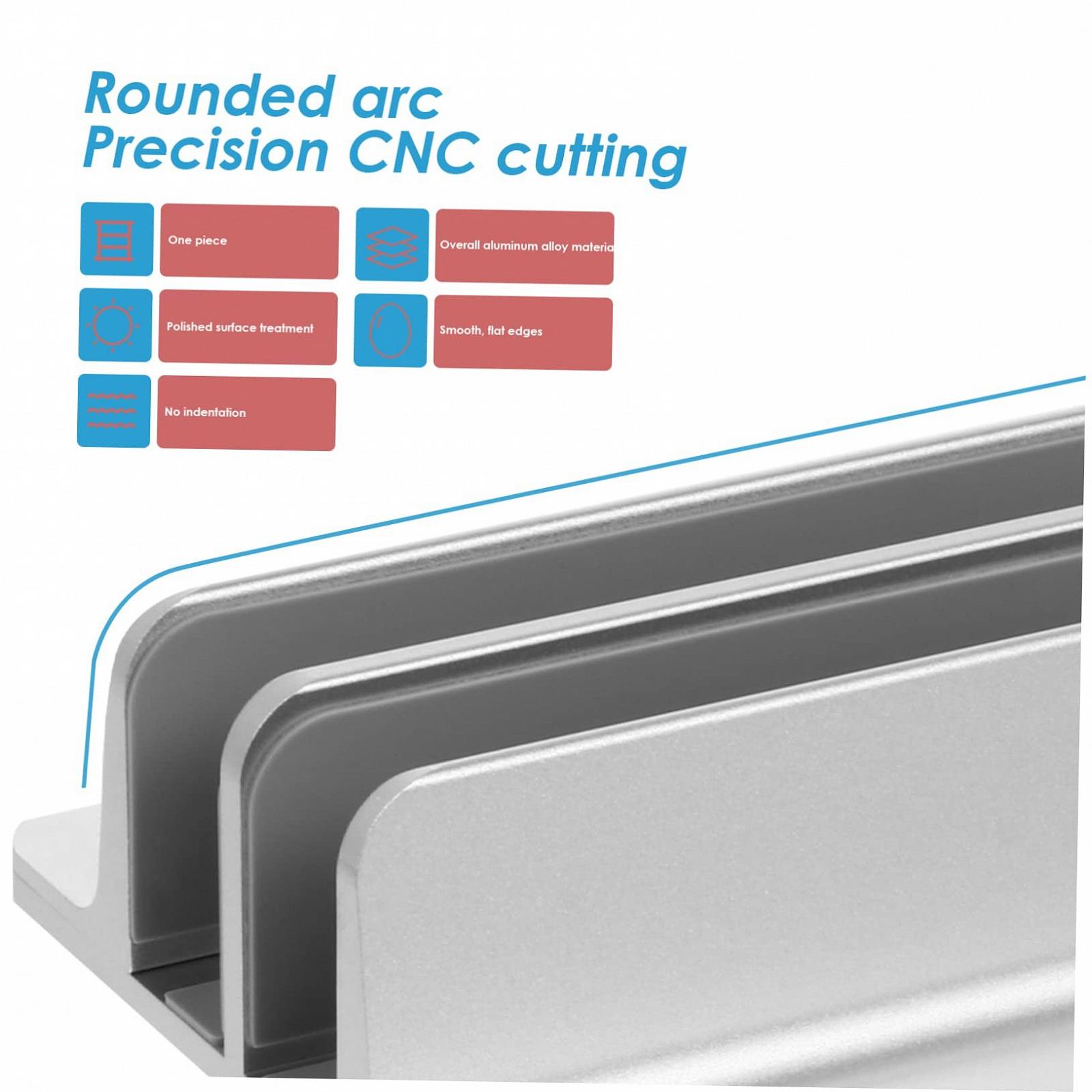 Підставка для ноутбука Алюмінієвий сплав з тримачем для слотів Вертикальна Регульована, стабільна та елегантна для офісу, фото №5 Підставка для ноутбука Алюмінієвий сплав з тримачем для слотів Вертикальна Регульована, стабільна та елегантна для офісу, фото №5