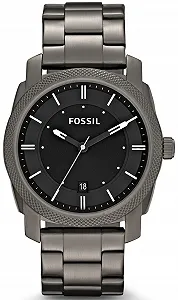 Годинник Fossil Machine чоловічий, кварцовий механізм з трьома стрілками та датою, з браслетом з нержавіючої сталі або шкіри - Фото 1