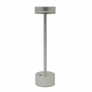 Настільна лампа Luxus Yvette Сенсорна LED акумуляторна бездротова з регулюванням яскравості для дому та вулиці Срібляста - Фото 1