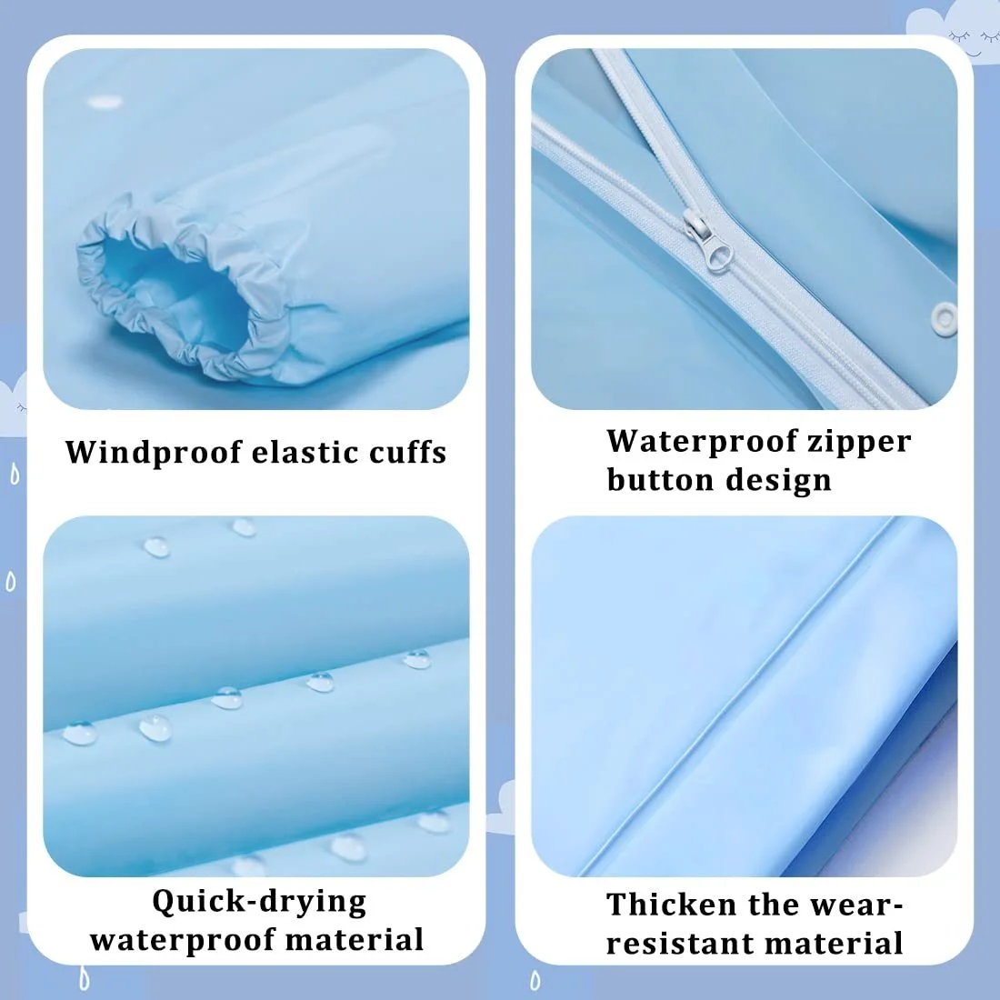 Детский дождевик Malaxlx Водонепроницаемая дождевая куртка с капюшоном Дождевое пончо Детский дождевой костюм Дождевая одежда с чехлом для рюкзака для мальчиков и девочек 2-8 лет, фото №4 Детский дождевик Malaxlx Водонепроницаемая дождевая куртка с капюшоном Дождевое пончо Детский дождевой костюм Дождевая одежда с чехлом для рюкзака для мальчиков и девочек 2-8 лет, фото №4