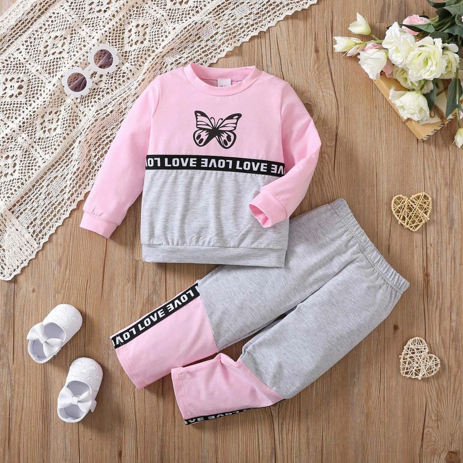 Піжамний набір для дівчаток/хлопчиків, м'який, дитячий, з мультяшними принтами, з довгими рукавами, фото №2