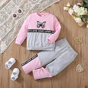 Мягкий пижамный комплект для девочек/мальчиков, для малышей, с мультяшными принтами, с длинными рукавами synthetic.ua - Фото 1