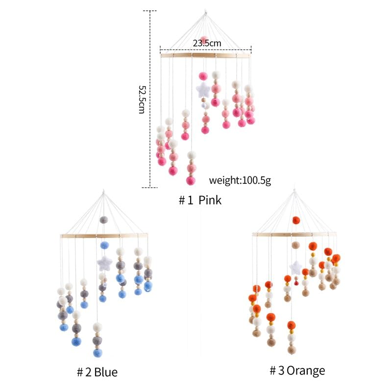 Мобиль Кульковый Ветер Деревянный Детский Оранжевый, фото №6 Мобиль Кульковый Ветер Деревянный Детский Оранжевый, фото №6