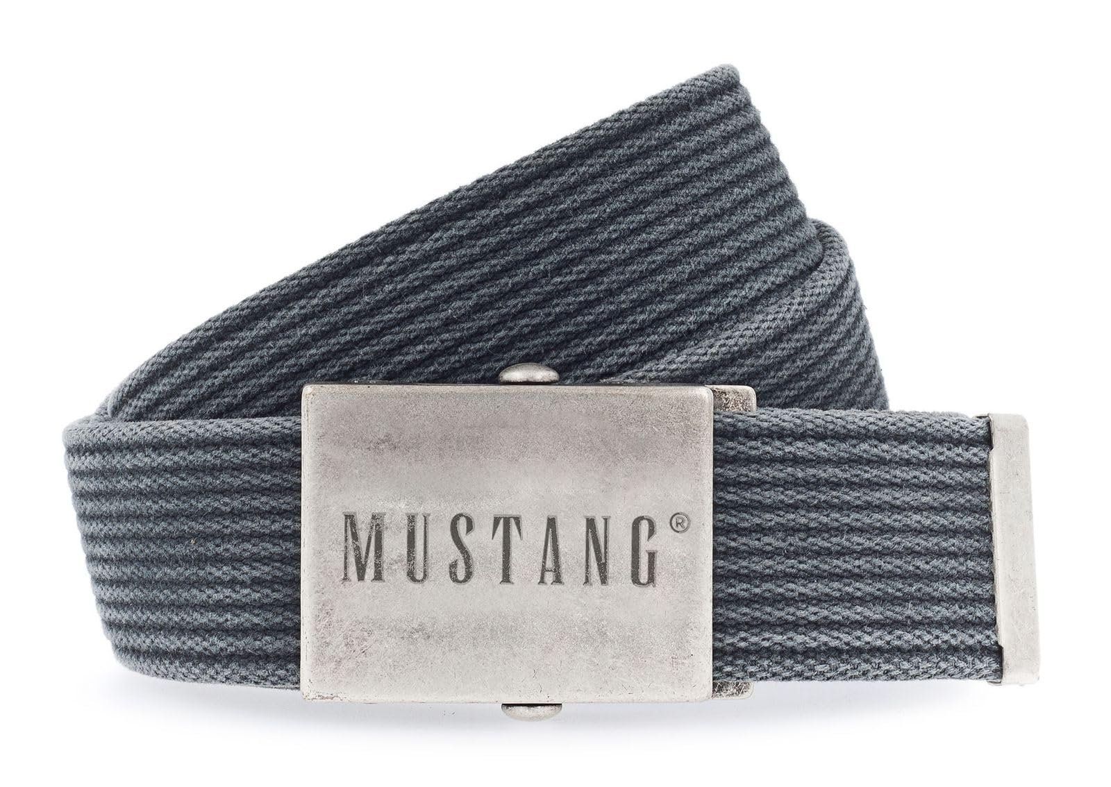 Ремень Тканый MUSTANG W110 Серый Антрацит, Серый Антрацит, фото №1