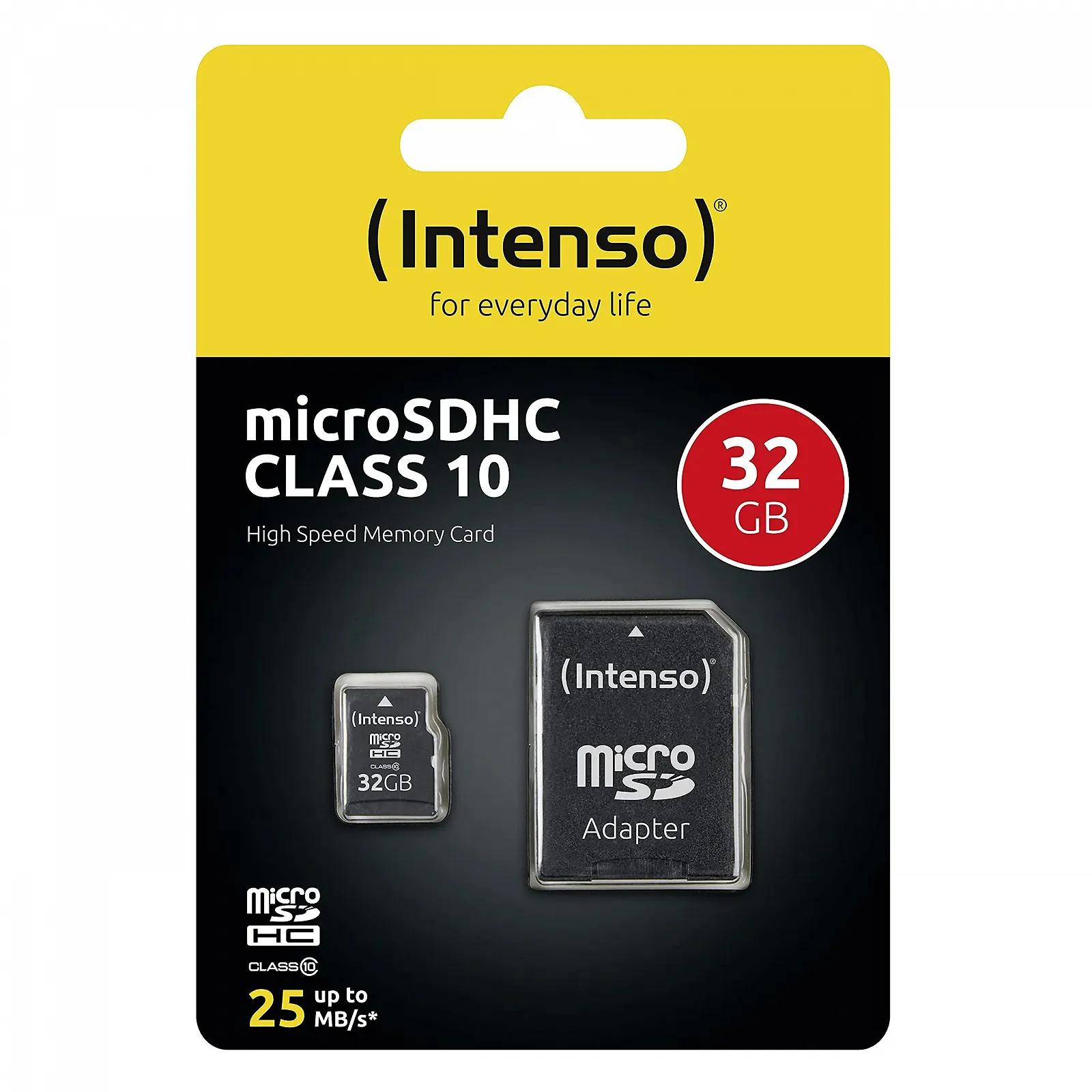Карта пам'яті Intenso Micro SDHC 32 GB Class 10 з SD-адаптером, фото №4 Карта пам'яті Intenso Micro SDHC 32 GB Class 10 з SD-адаптером, фото №4