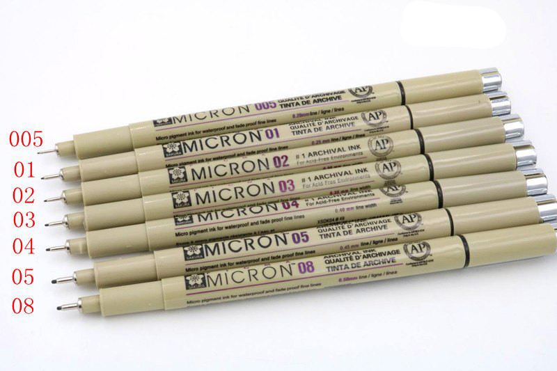 Набор линеров Sakura PIGMA Micron 7 шт черные, фото №2