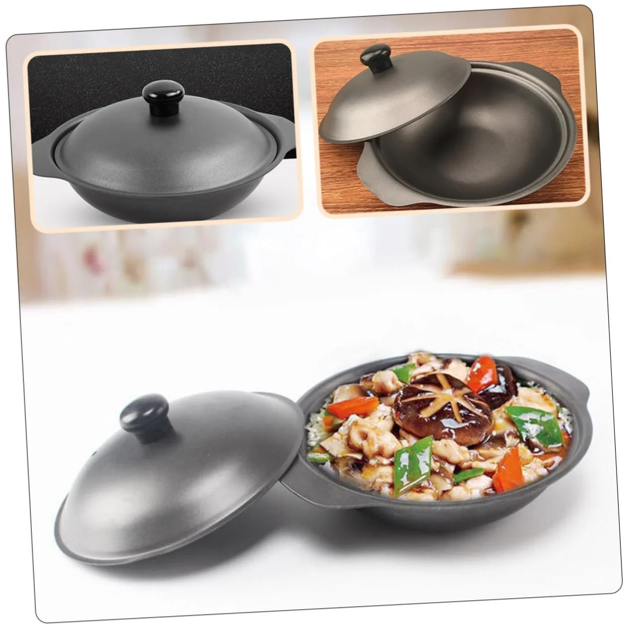 Каструля INOOMP Cast Iron з кришкою кислотостійка енергоощадна, фото №4