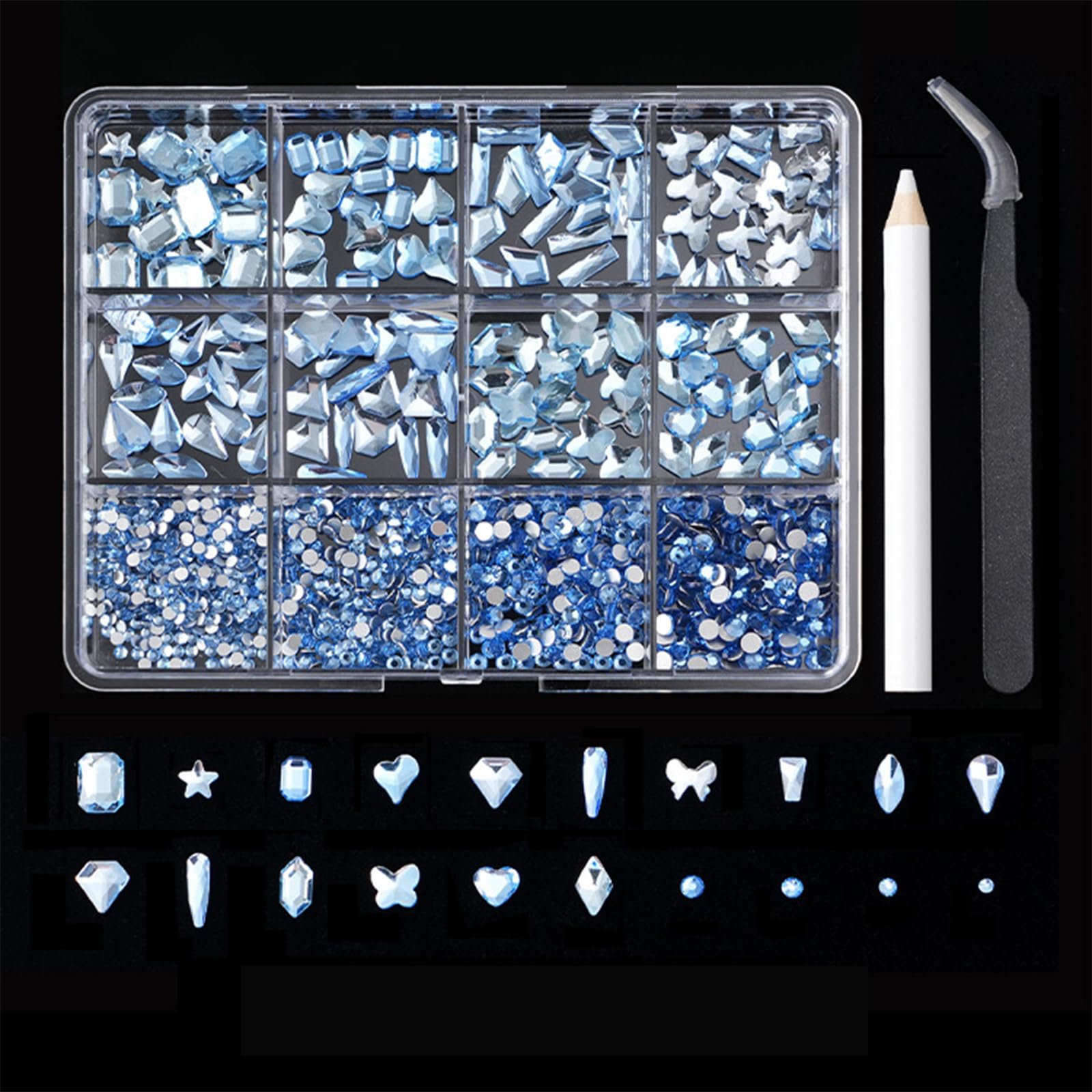 Стрази для нігтів Різні стилі 12 Raster плоске дно, фото №1 Стрази для нігтів Різні стилі 12 Raster плоске дно, фото №1