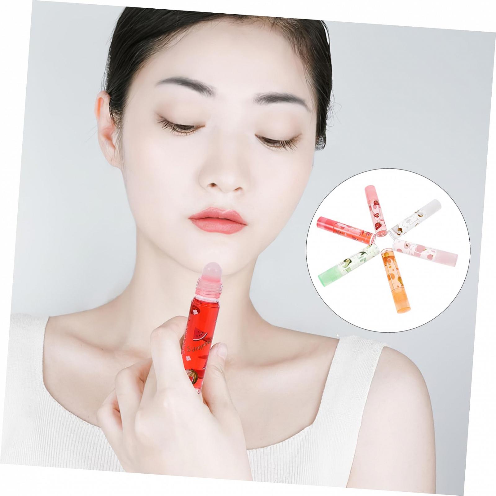 Блеск для губ POPETPOP Pack of 6 Lip Balm Liquid Lipstick Fruity Roller Colourless Lip Oil, фото №6 Блеск для губ POPETPOP Pack of 6 Lip Balm Liquid Lipstick Fruity Roller Colourless Lip Oil, фото №6