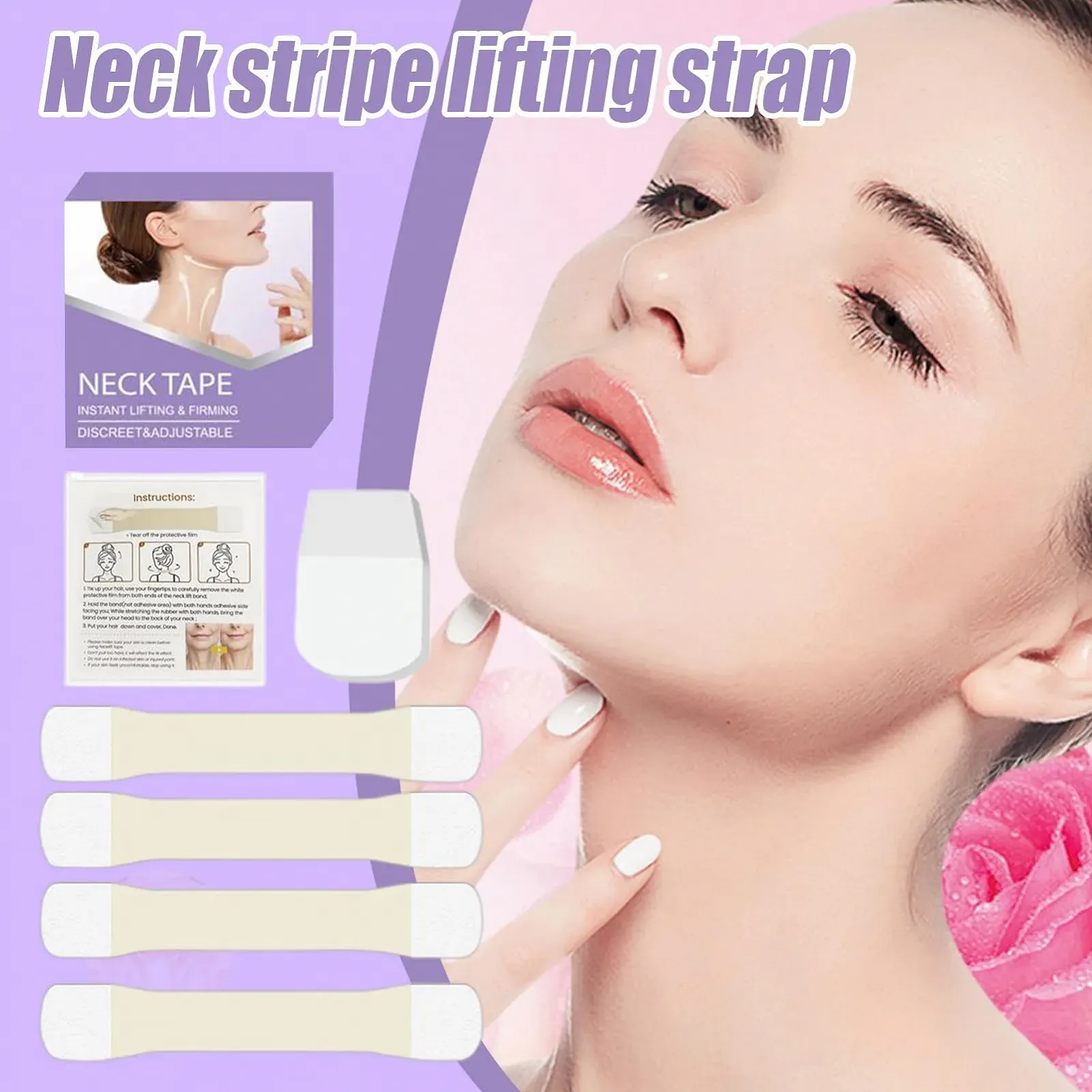 Наклейки для шеи Invisible Lift для похудения, дышащий дизайн, фото №5