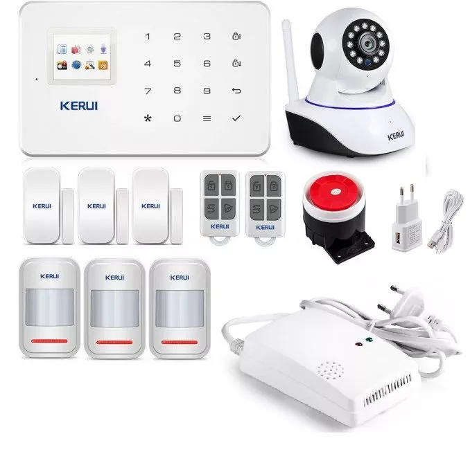 Беспроводная GSM сигнализация Kerui G18 + WI-FI IP камера для 3-х комнатной квартиры (UDUFD899DFDFDFD), фото №1