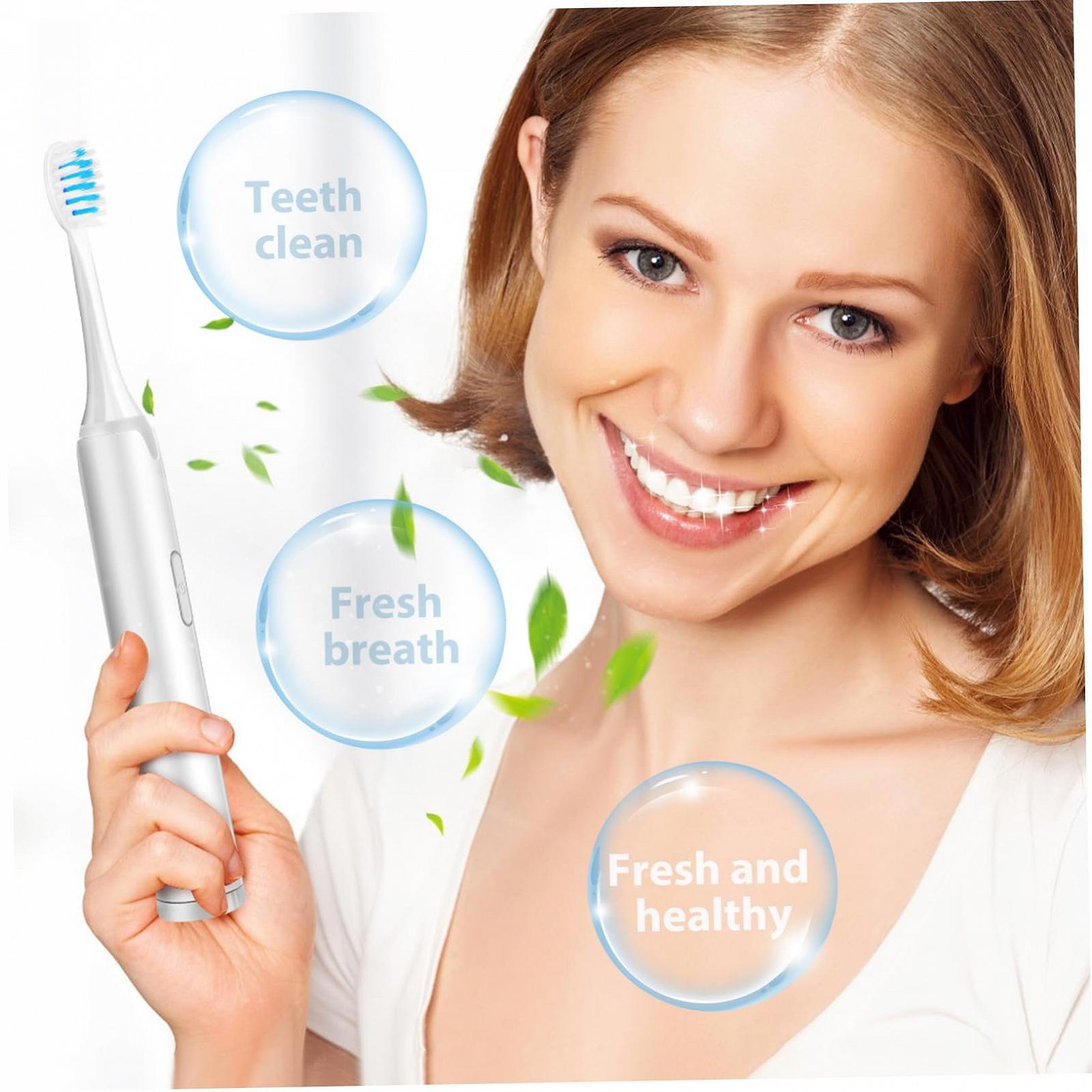 Електрична звукова зубна щітка WRITWAA ABS Біла, фото №7