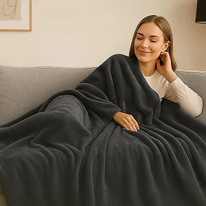 Одеяло Brandsseller Flannel Очень мягкое Уютное Одеяло Покрывало - Однотонное - 180 x 220 см - Серый synthetic.ua - Фото 1