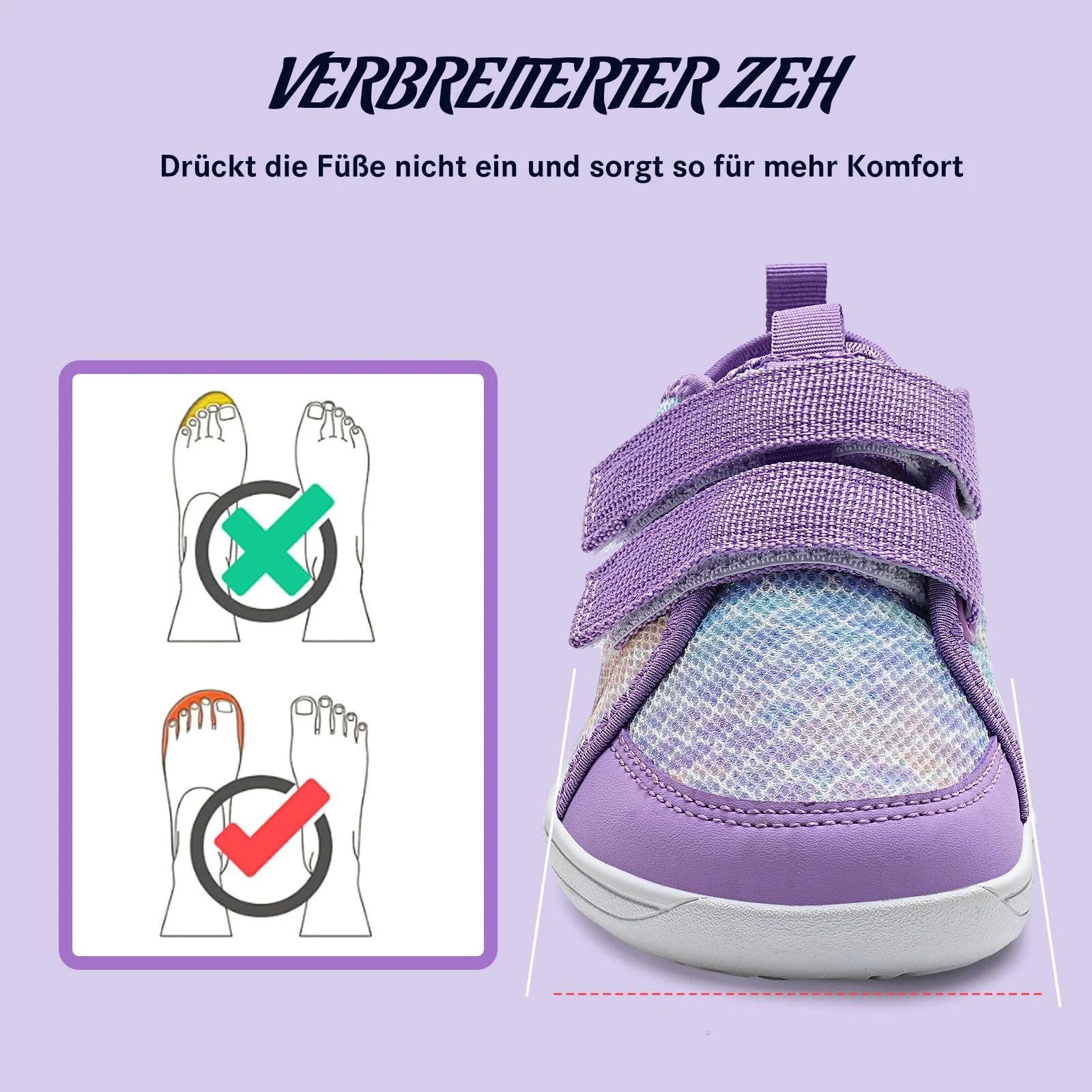 Босоножки IceUnicorn Детские босоножки и девочек Широкие Минималистичные Аквашузы Кроссовки для трейлраннинга Пляжная обувь, фото №2