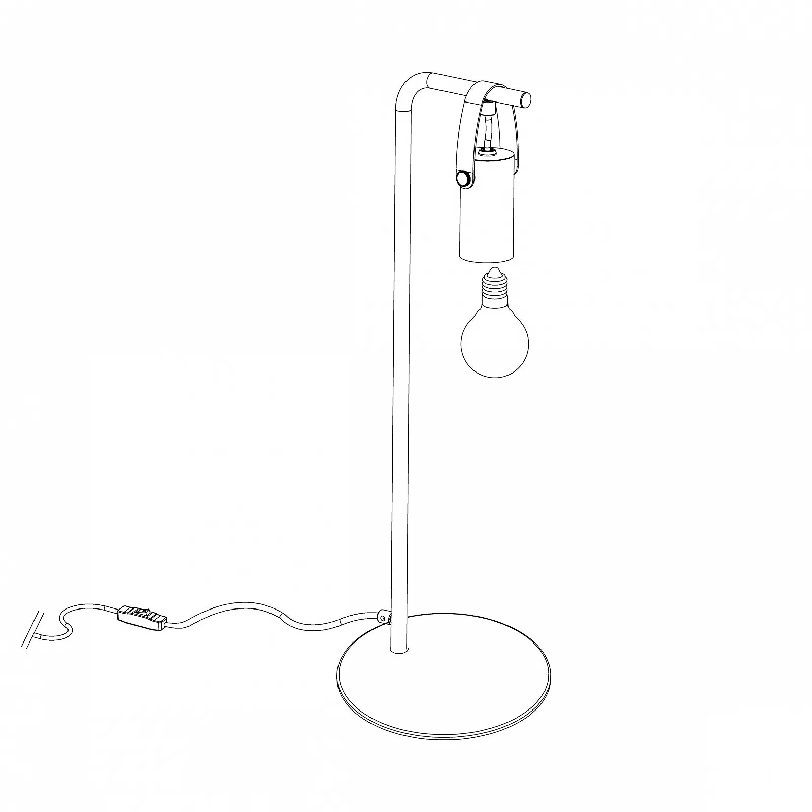 Настільна лампа EGLO Apricale Industrial сталь та шкіра світло-сіра чорна E27, фото №4