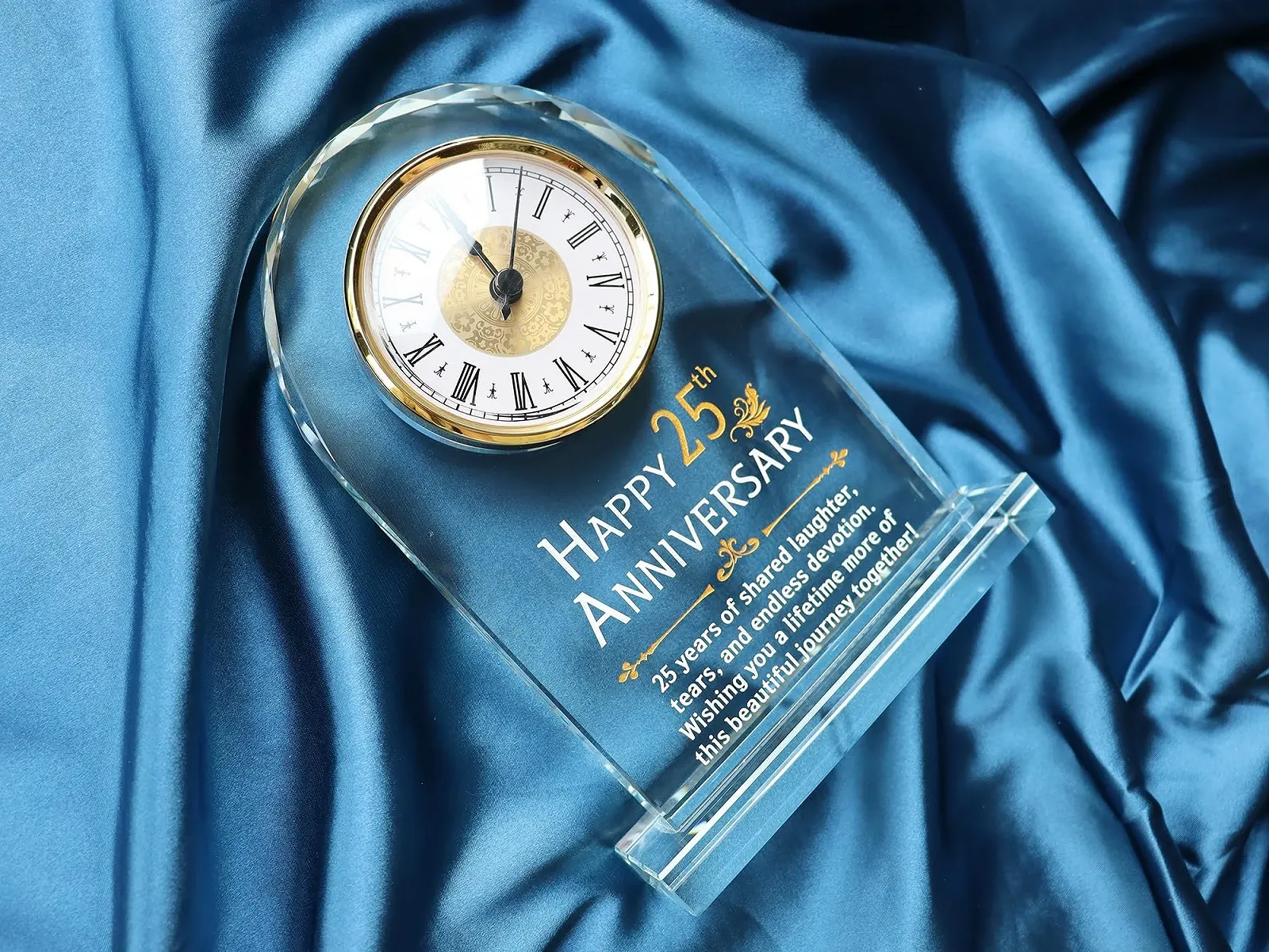 Настольные часы V".efa".".i 25th Anniversary Quartz Clock, 25 лет годовщины свадьбы, фото №6 Настольные часы V".efa".".i 25th Anniversary Quartz Clock, 25 лет годовщины свадьбы, фото №6