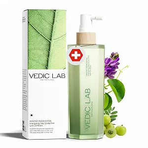 Эликсир для кожи головы VEDIC LAB Energizing Day + UV (100 мл) Сыворотка против выпадения волос с аюрведическими травами и швейцарскими биотехнологиями - Питательный и защитный уход за кожей головы для более сильных и густых волос - Фото 1