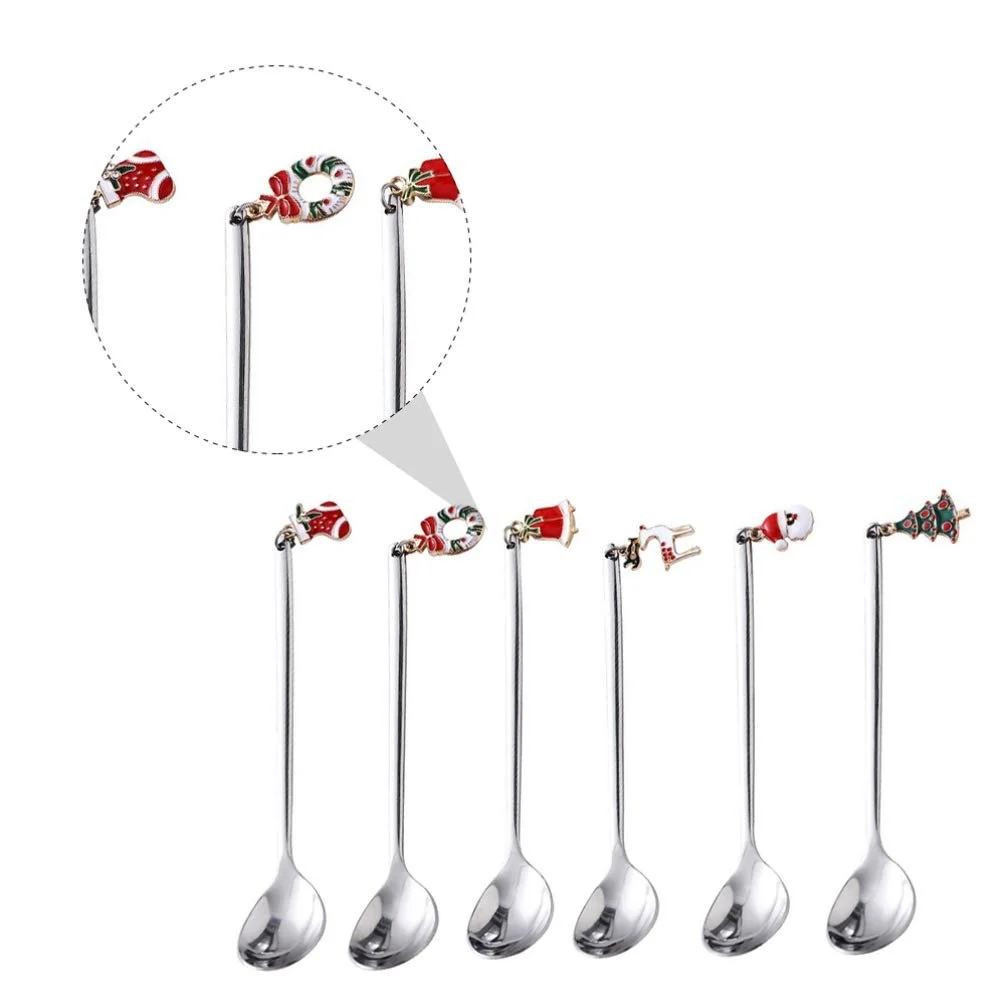 Набір різдвяних ложок Angoily, 6 шт, фото №6