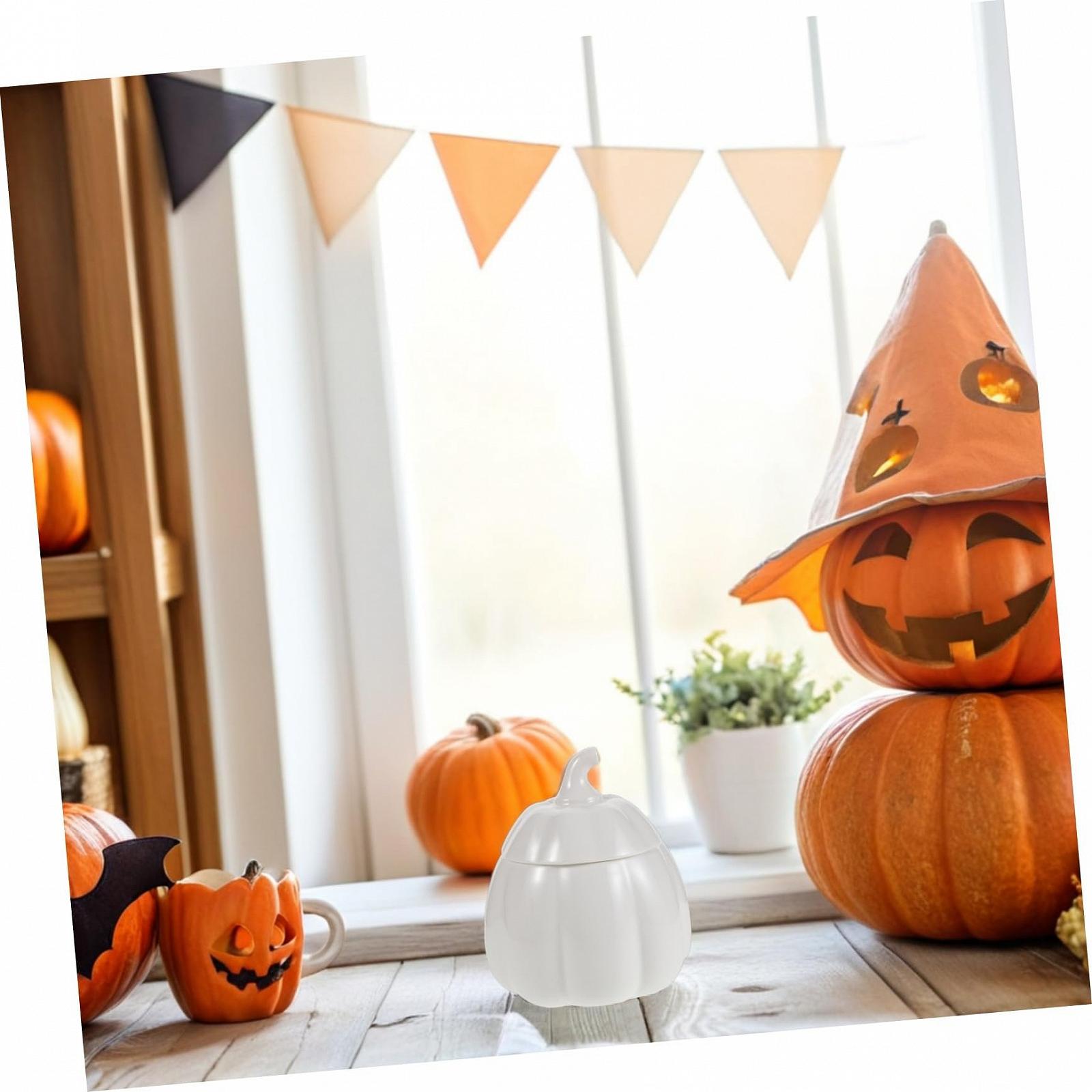 Горщик для запікання Mobestech Ceramic Pumpkin Bowl керамічний з кришкою Білий, фото №7 Горщик для запікання Mobestech Ceramic Pumpkin Bowl керамічний з кришкою Білий, фото №7