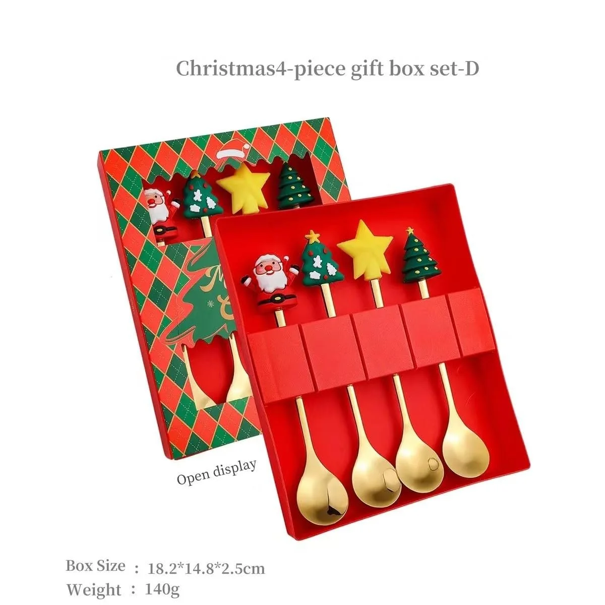 Набір кавових ложок Christmas, ложка для змішування з нержавіючої сталі, фото №2