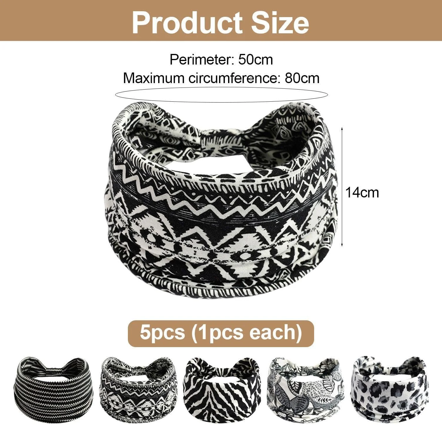 Пов'язка на голову Широка для жінок, фото №2 Пов'язка на голову Широка для жінок, фото №2