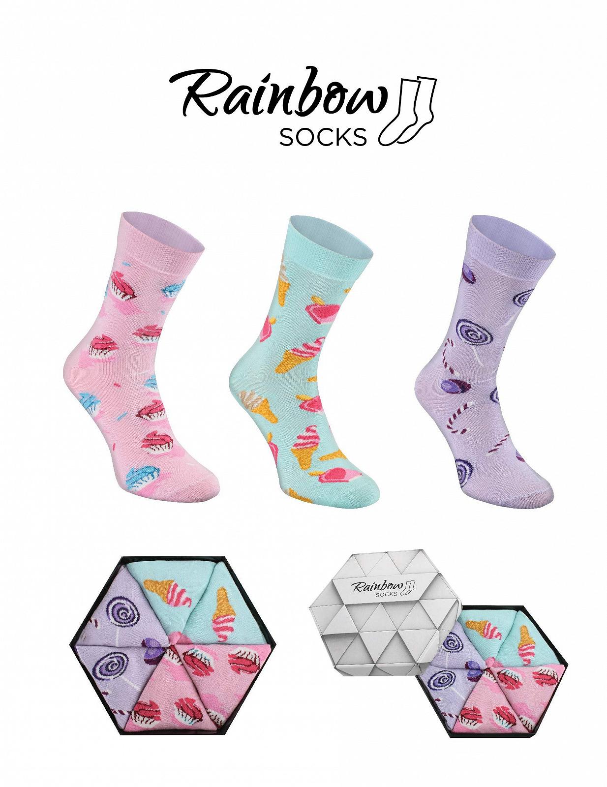 Шкарпетки Rainbow Socks - Жіночі/Чоловічі Кумедні Шкарпетки - 3 пари, фото №2
