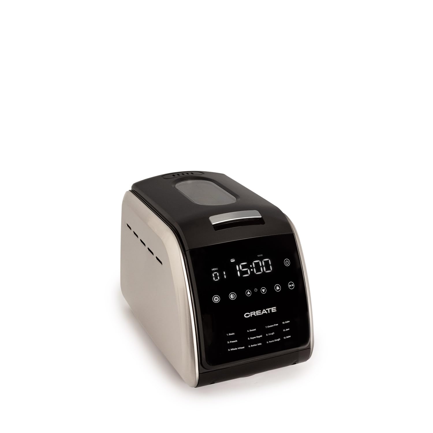 Хлібопічка CREATE Chef Bread Automatic 850W 12 Програм LCD Відображення 15 Годин Програмована з Аксесуарами, фото №3