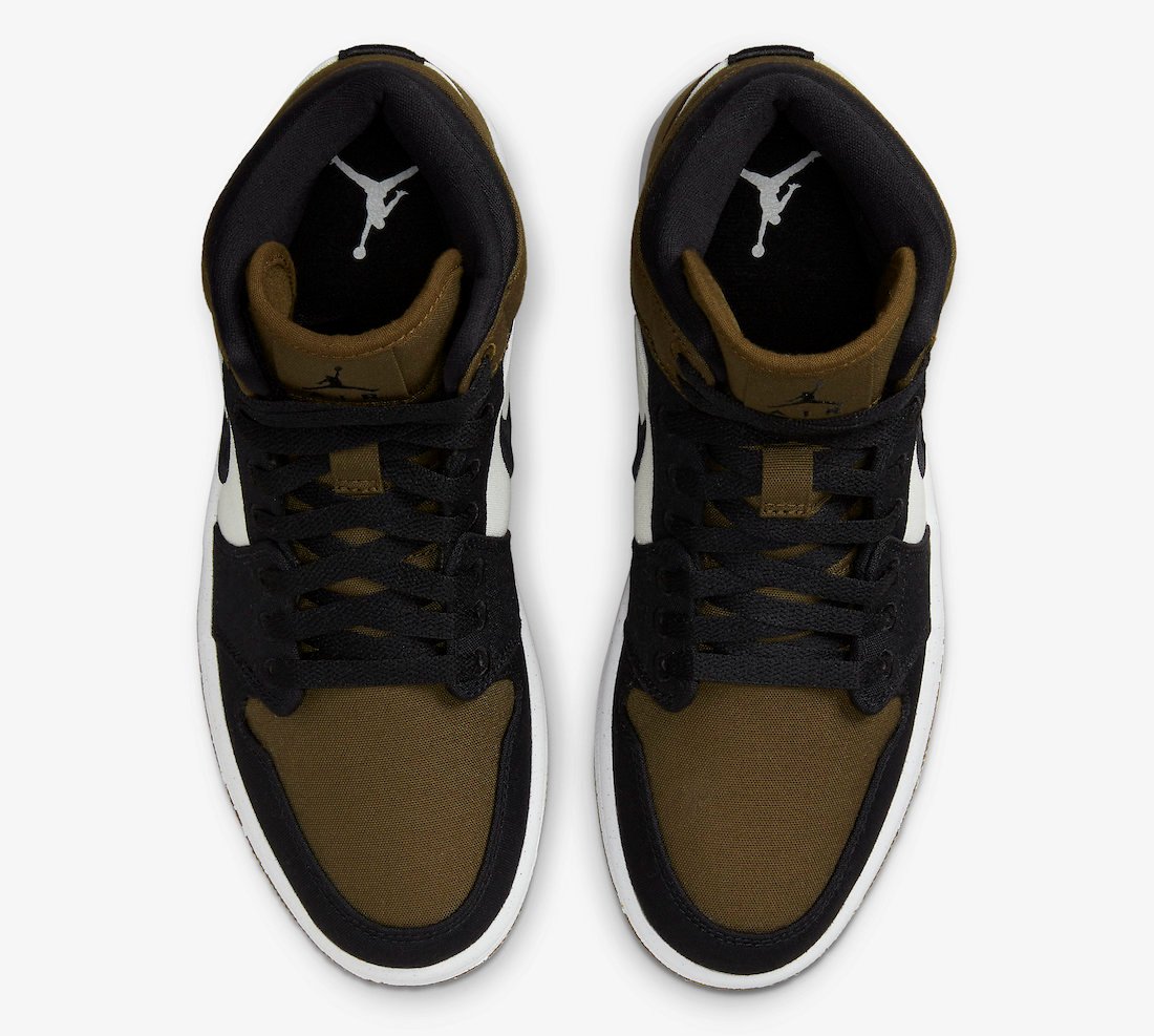 Кроссовки Jordan 1 Mid Olive Toe (W) 36.5, фото №4