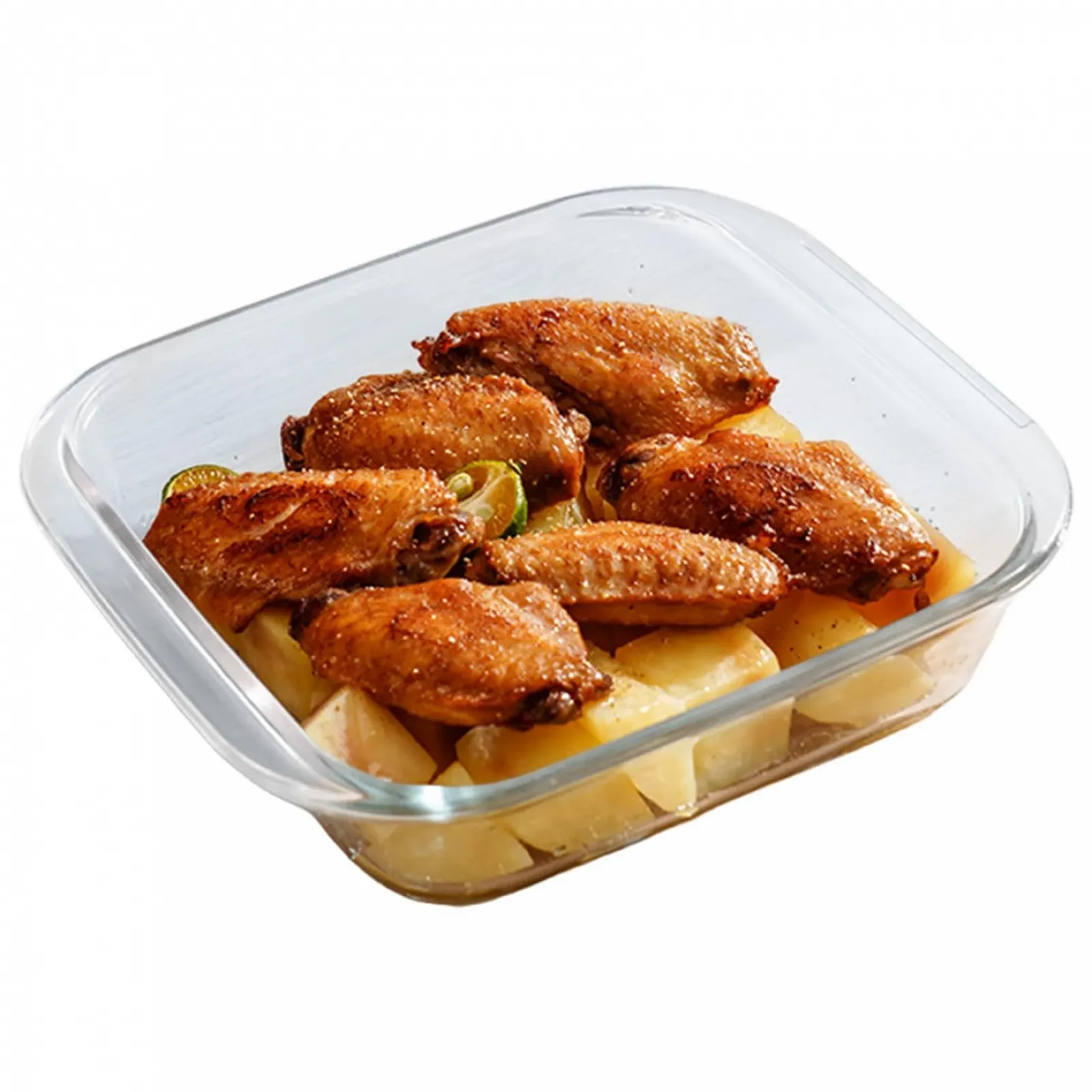 Форма для запікання скляна 8 x 7 x 2 дюйми квадратна термостійка до 400 °C для духовки аерофритюрниці, фото №1 Форма для запікання скляна 8 x 7 x 2 дюйми квадратна термостійка до 400 °C для духовки аерофритюрниці, фото №1