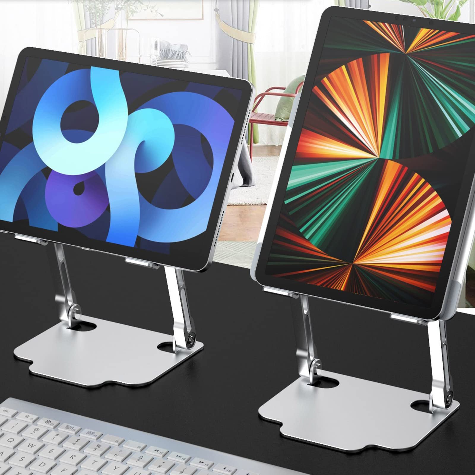 Регульована алюмінієва підставка для ноутбука Ергономічна Multi Schreibtisch Laptop Mit W". Вентиляційний отвір для 10-17 3 "ноутбука і більше Ергономічний регульований ноутбук, фото №2