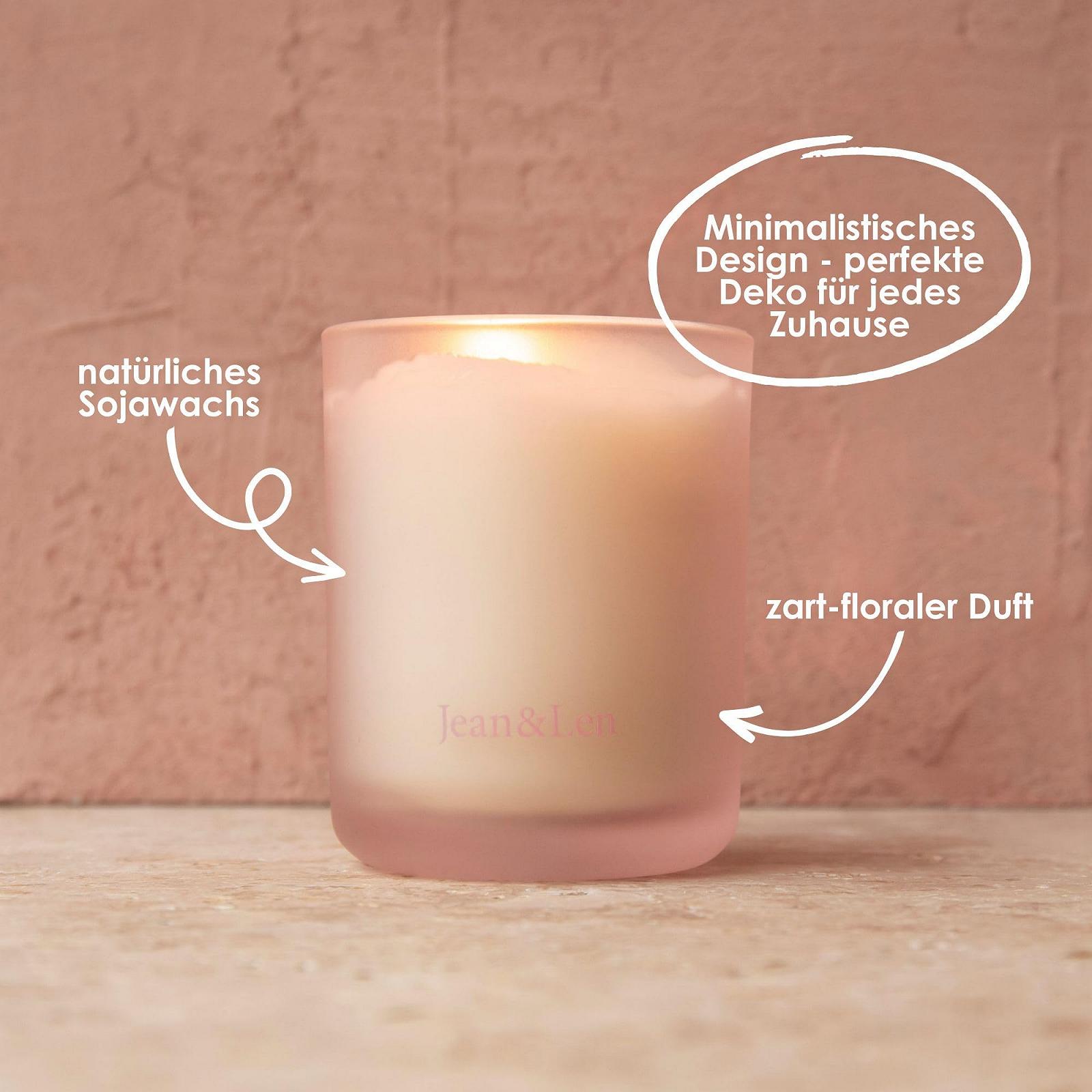 Свічка Jean & Len Aromatic Therapy Peony & Lychee Натуральний соєвий віск Делікатний квітковий аромат 120 г, фото №3