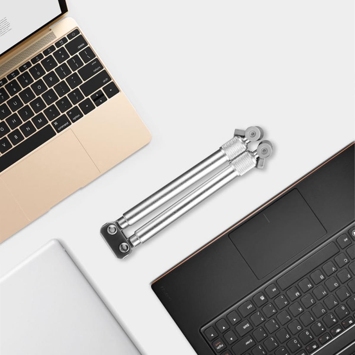 Регулируемая алюминиевая подставка для ноутбука, легкая портативная подставка для ноутбука с прочной треугольной конструкцией, совместимая с ПК и ноутбуком для путешествий и офиса, фото №8