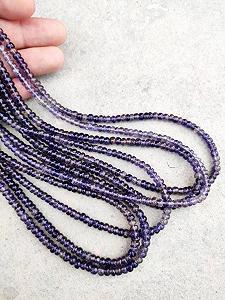 Бусины Круглый Фацетированный Иолит Natural 5-5.5 мм Синий synthetic.ua - Фото 1