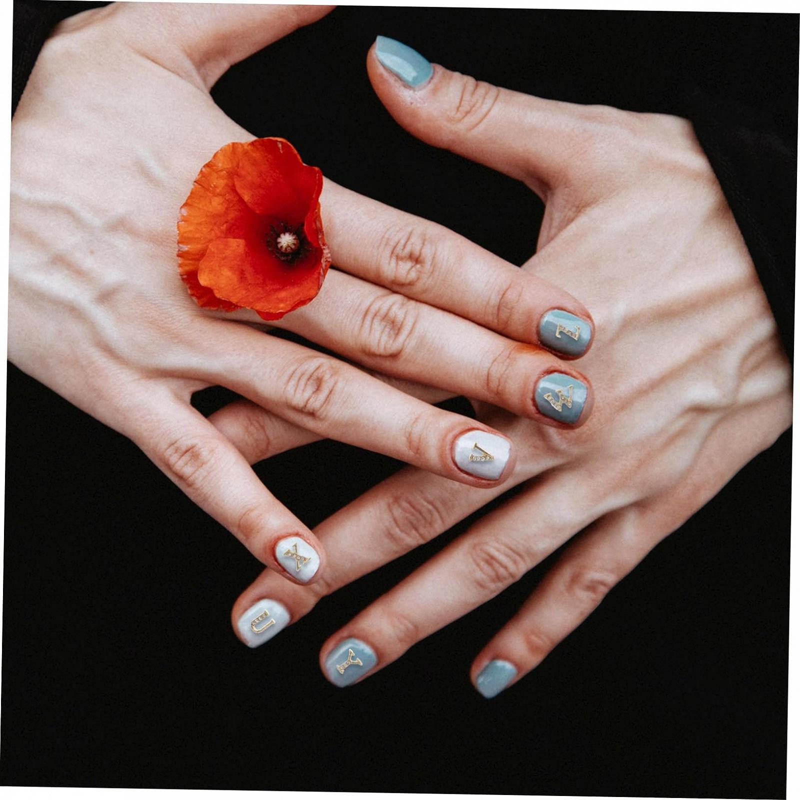 Подвеска для ногтей Алфавит Буквы Стразы Подвеска для ногтей для женщин Свадебное украшение для ногтей Камни для украшения ногтей DIY Подвеска для ногтей, фото №4