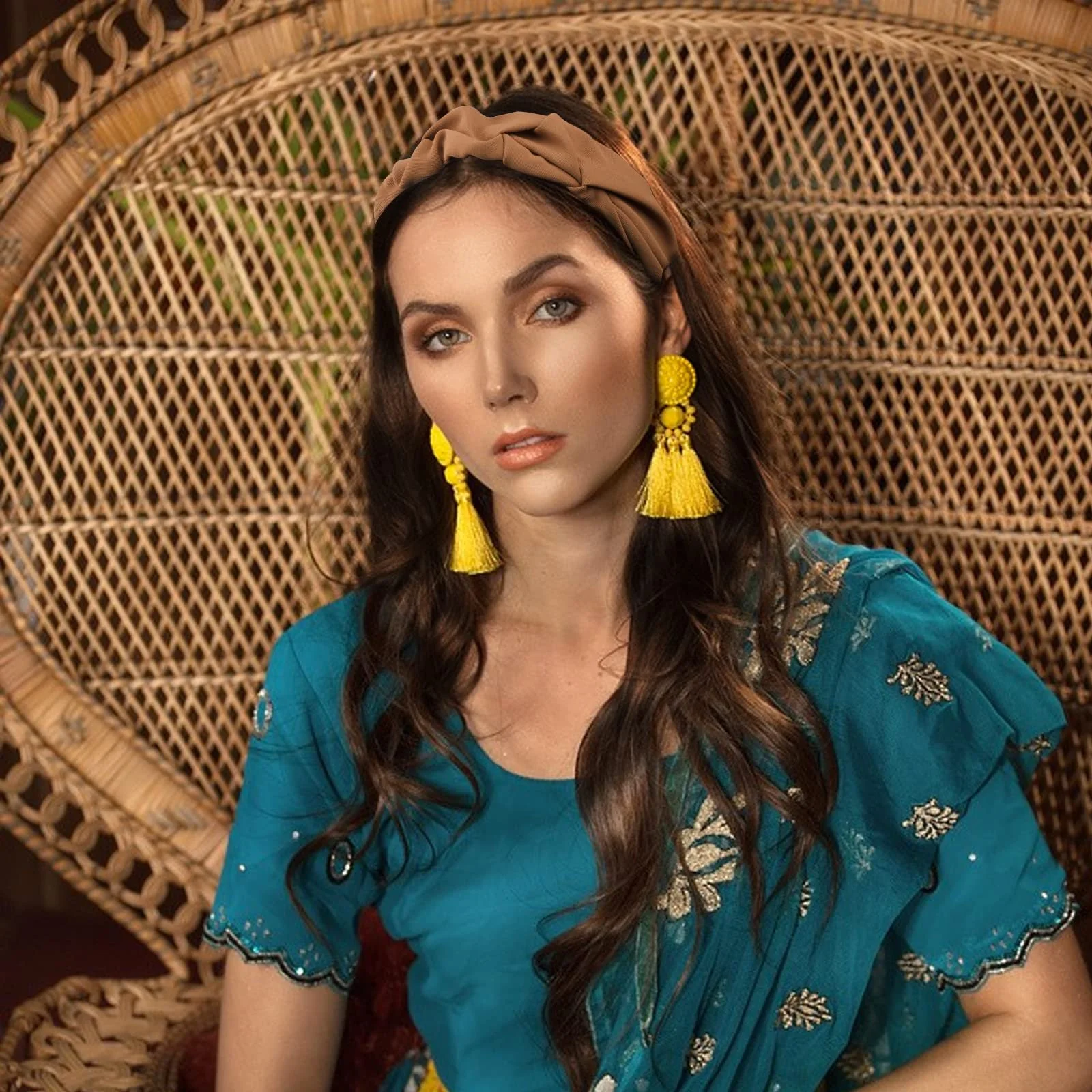 Вінтажний обруч BETESSIN Плісирований, фото №6