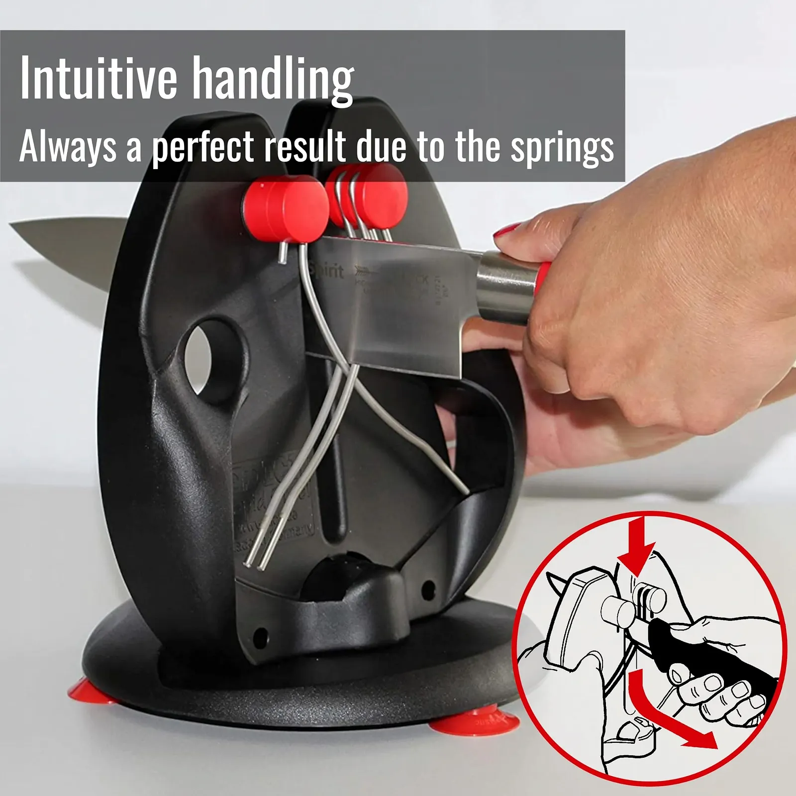 Точилка для ножей F. DICK Rapid Steel Action 9009200 со стержнями и присоской, фото №3